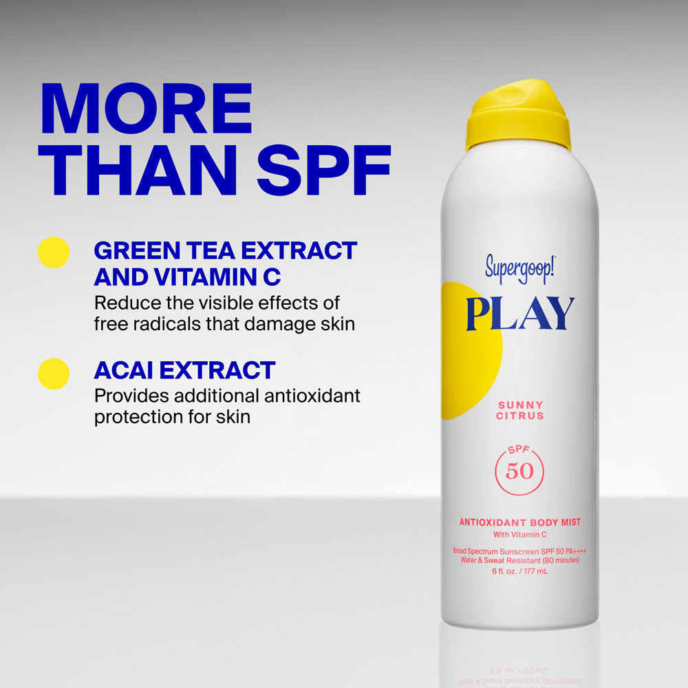 Supergoop! Play Antioxidant Body Mist SPF 50 With Vitamin C 3 fl. oz.(89ml) Sunny Citrus - Image 11 of 12