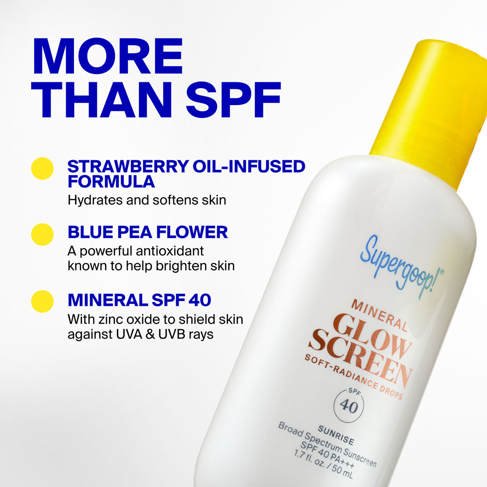 Supergoop! Mineral Glowscreen Soft-radiance Drops SPF 40 1.7 fl. oz.(50ml) Sunrise - Image 13 of 13
