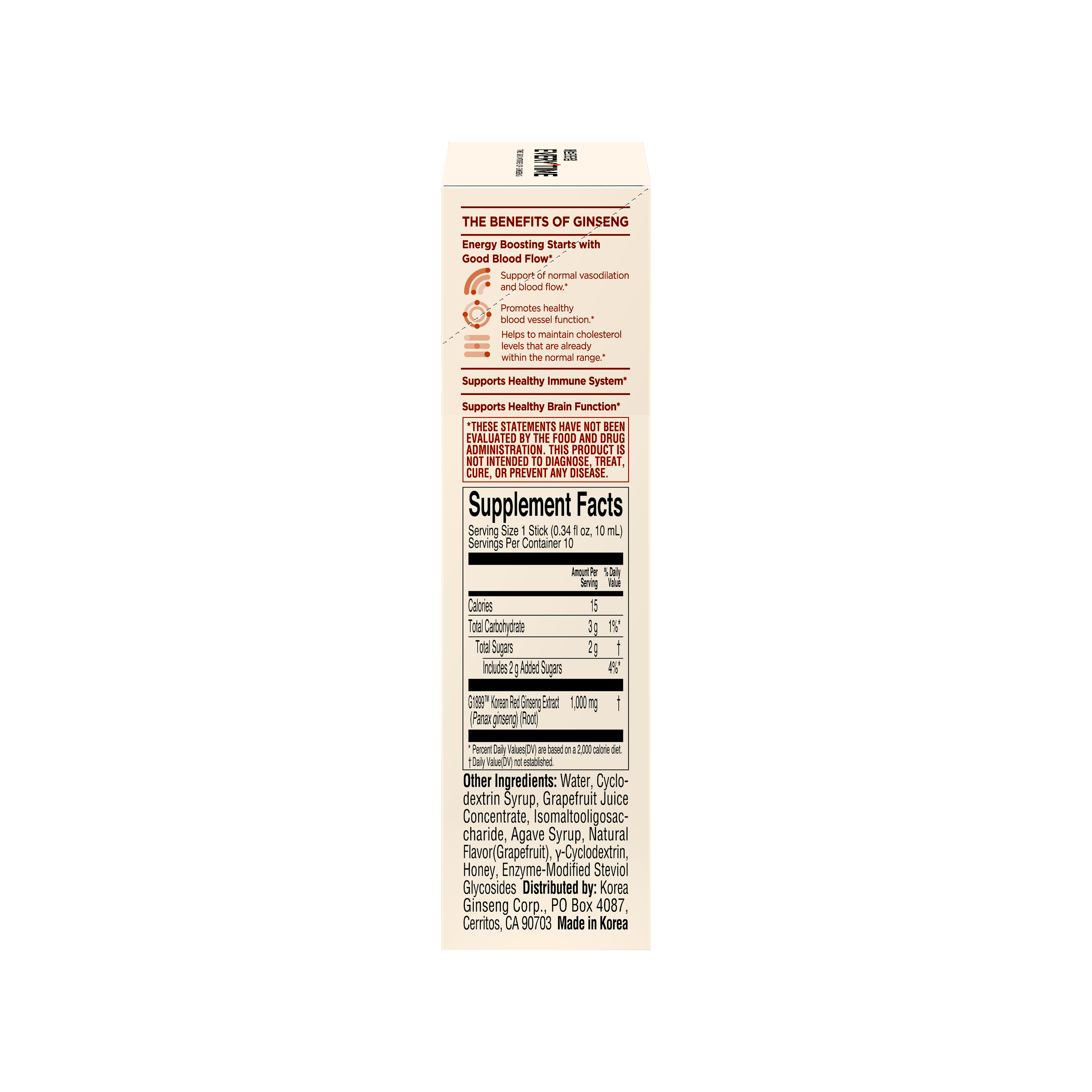 JUNG KWAN JANG Korean Red Ginseng & Grapefruit 0.34 fl. oz.(10ml) x 10ea - Image 3 of 5