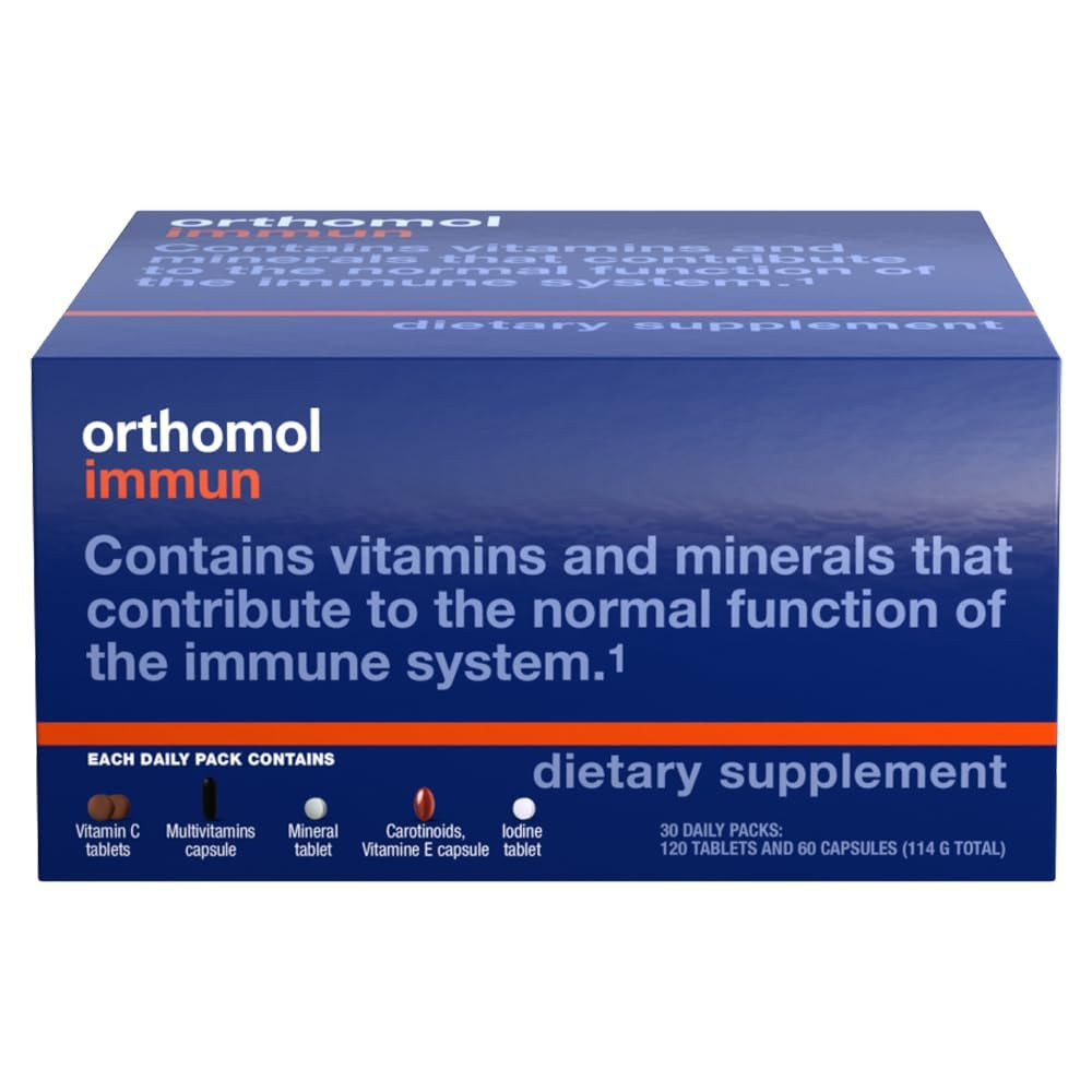 orthomol Immune - Daily Immune System Booster, Vitamins A, B, C, D, E, Zinc, Selenium & Iodine (Drinkable Shots 30-day Supply) - Image 2 of 3