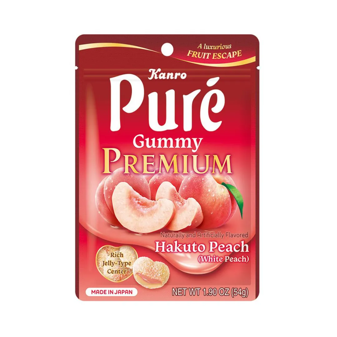 KANRO PURE Gummy Hakuto Peach 1.9 oz.(54g)