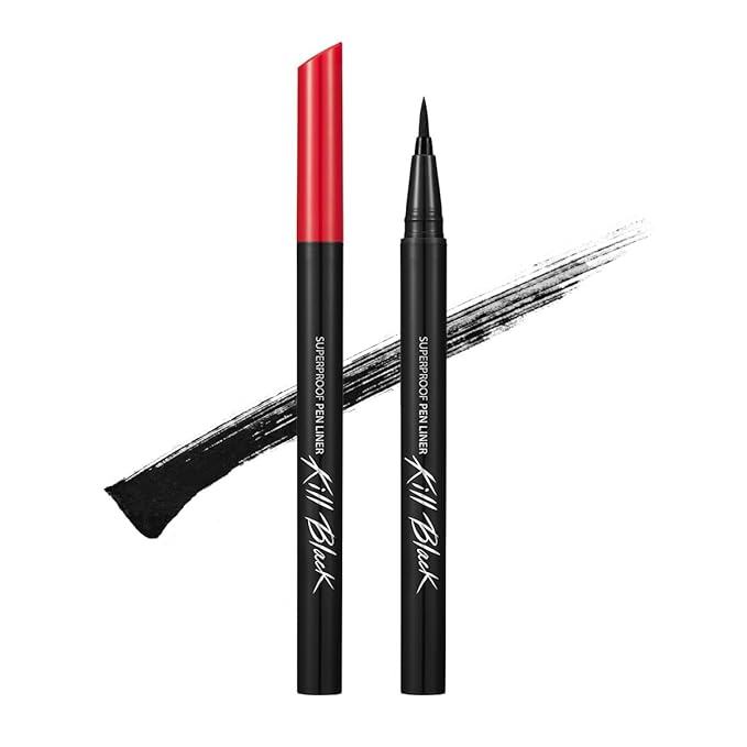 [2colors] CLIO Superproof Pen Liner Kill Black 0.01 fl. oz.(0.55ml)