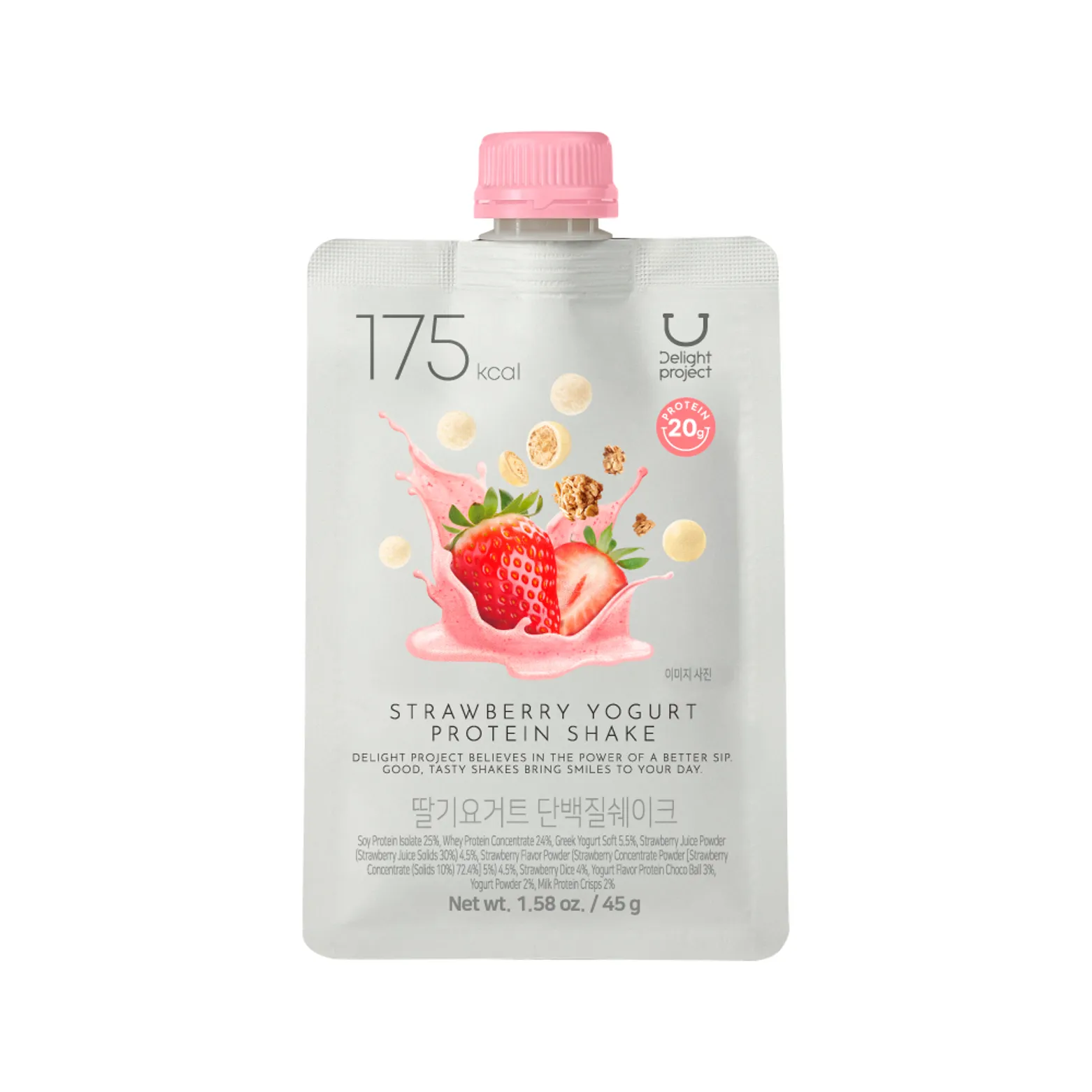 DELIGHT PROJECT Strawberry Yogurt Protien Shake 1.58 oz.(45g)