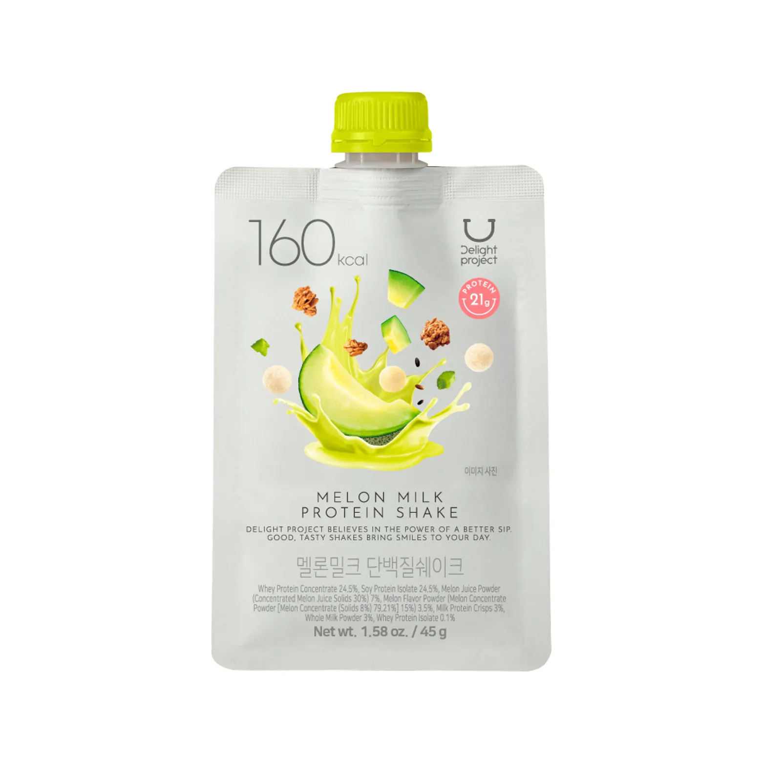 DELIGHT PROJECT Melon Milk Protein Shake 1.58 oz.(45g)