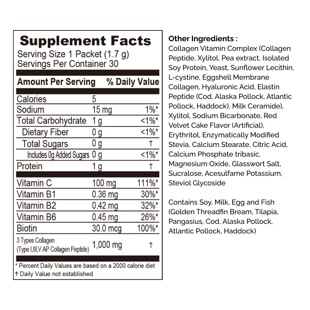 VITALBEAUTIE Super Collagen Kera-fit 0.06 oz.(1.7g) x 30ea - Image 2 of 2