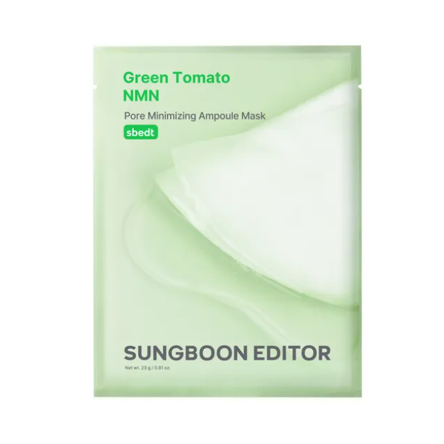 SUNGBOON EDITOR Green Tomato NMN Pore Minimizing Ampoule Mask 0.81 oz. (23g) × 10ea