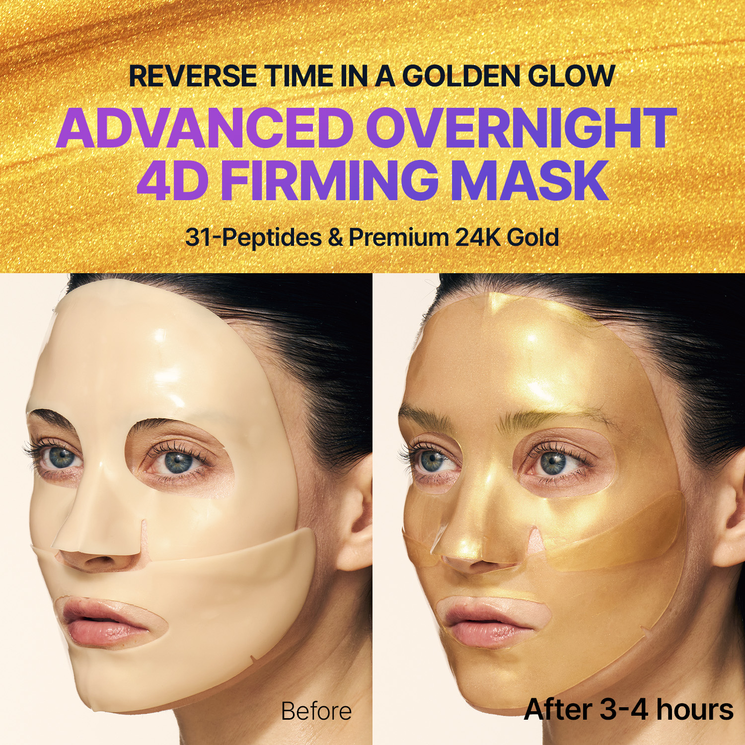 SUNGBOON EDITOR Silk Peptide EGF Intensive Gold Mask 5 Packs 1.30 oz.(37g) - Image 2 of 3