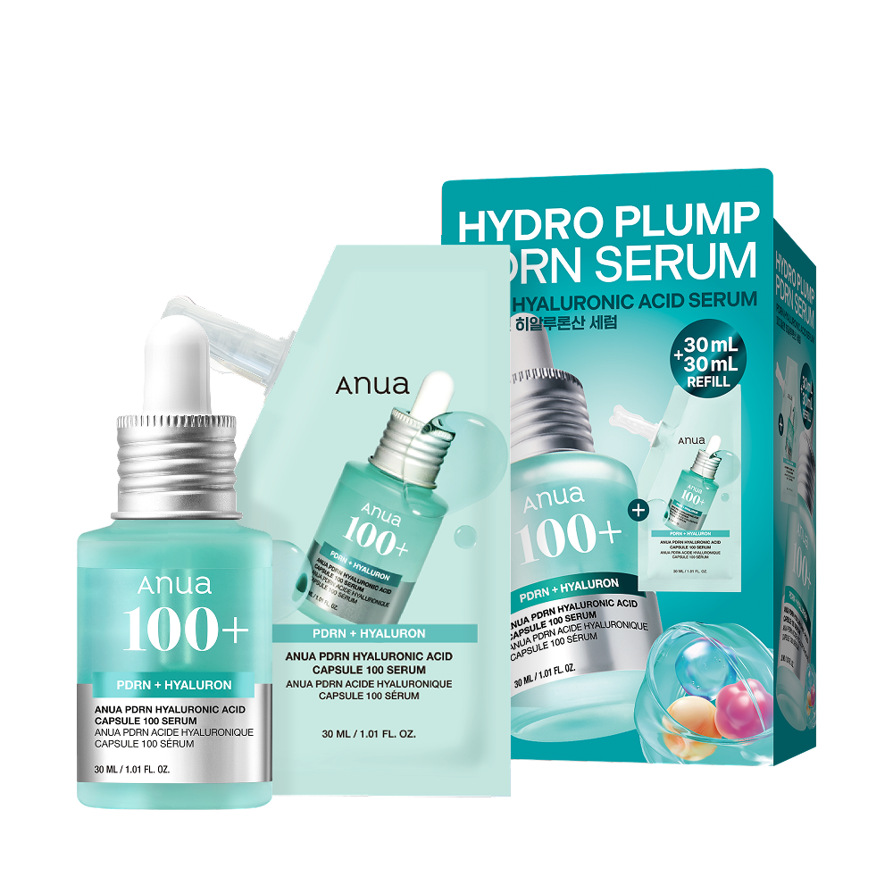 Anua PDRN Hyaluronic Acid Capsule 100 Serum Refill Set 2.02 fl. oz.(60ml)