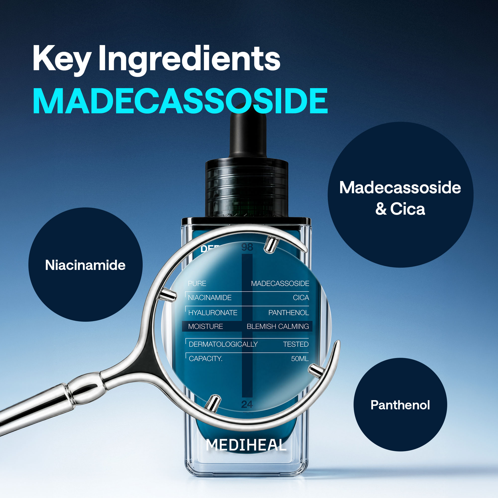 MEDIHEAL Derma Serum Madecassoside Moisture Blemish Duo Set 1.69 fl. oz.(50ml) x2 (Seoul Edition) (+Seoul Lugguage Tag) - Image 6 of 7