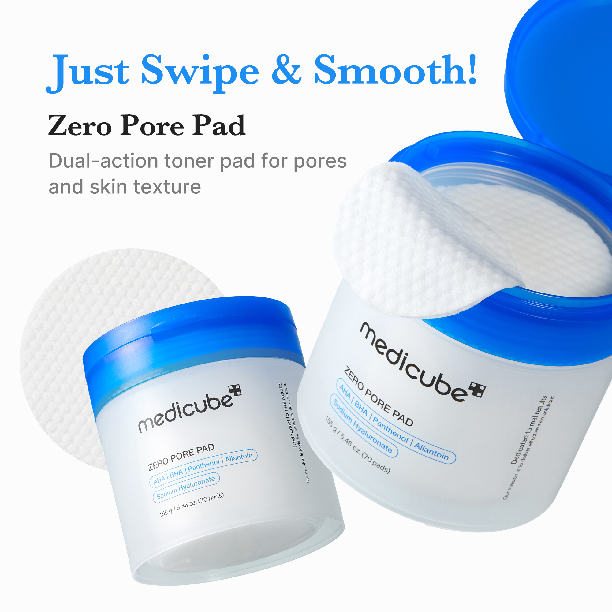 medicube Zero Pore Pad 70 Pads  Refill Set 5.46 oz.(155g) - Image 6 of 8