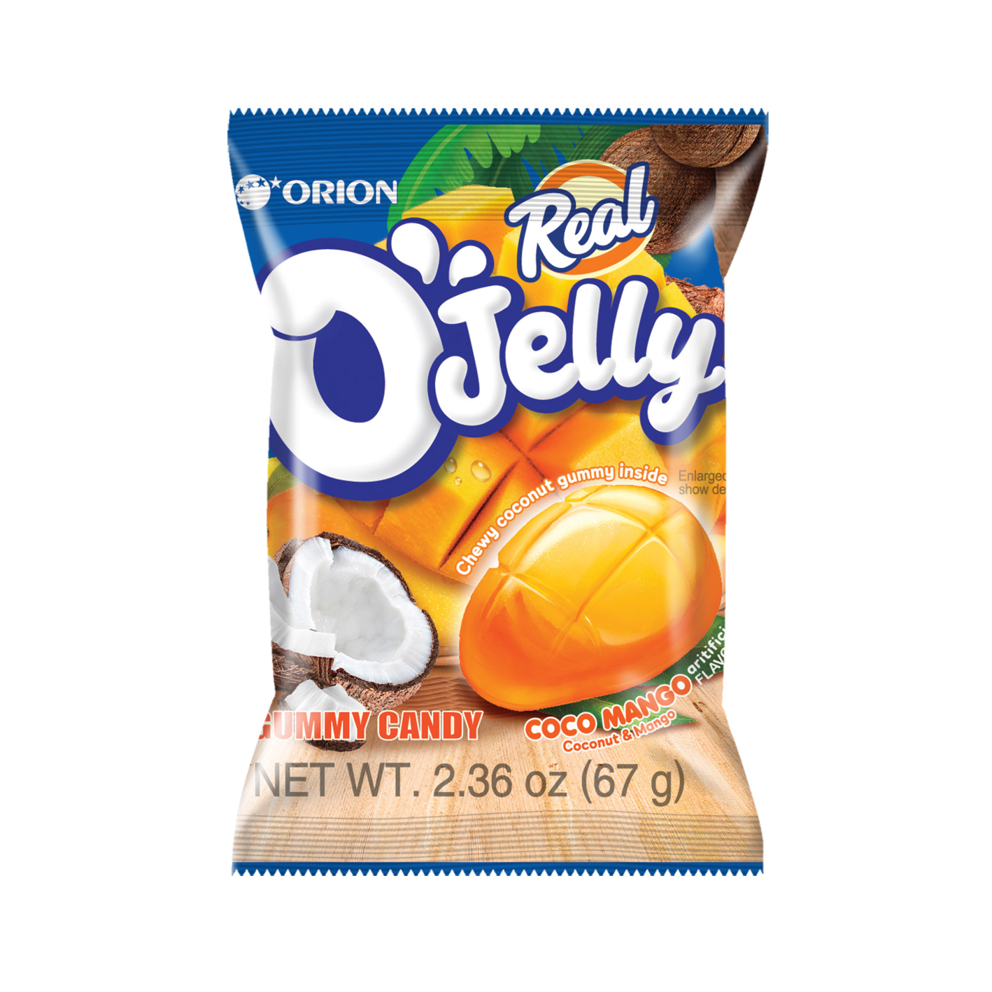 ORION Real O'jelly Gummy Candy Coco Mango 2.36 oz.(67g)