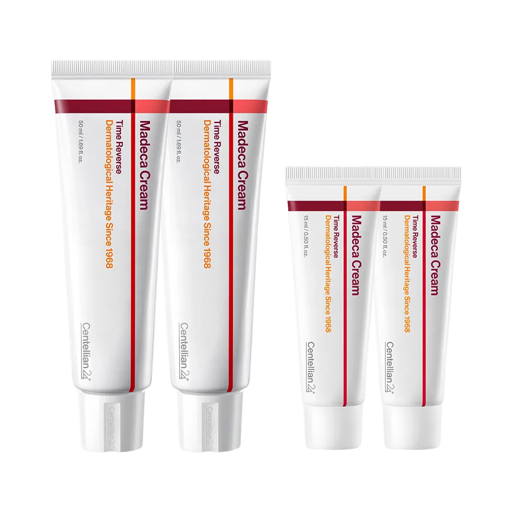 Centellian24 Madeca Cream Time Reverse Set 1.69 fl. oz.(50ml) x 2ea, 0.50 fl. oz.(15ml) x 2ea