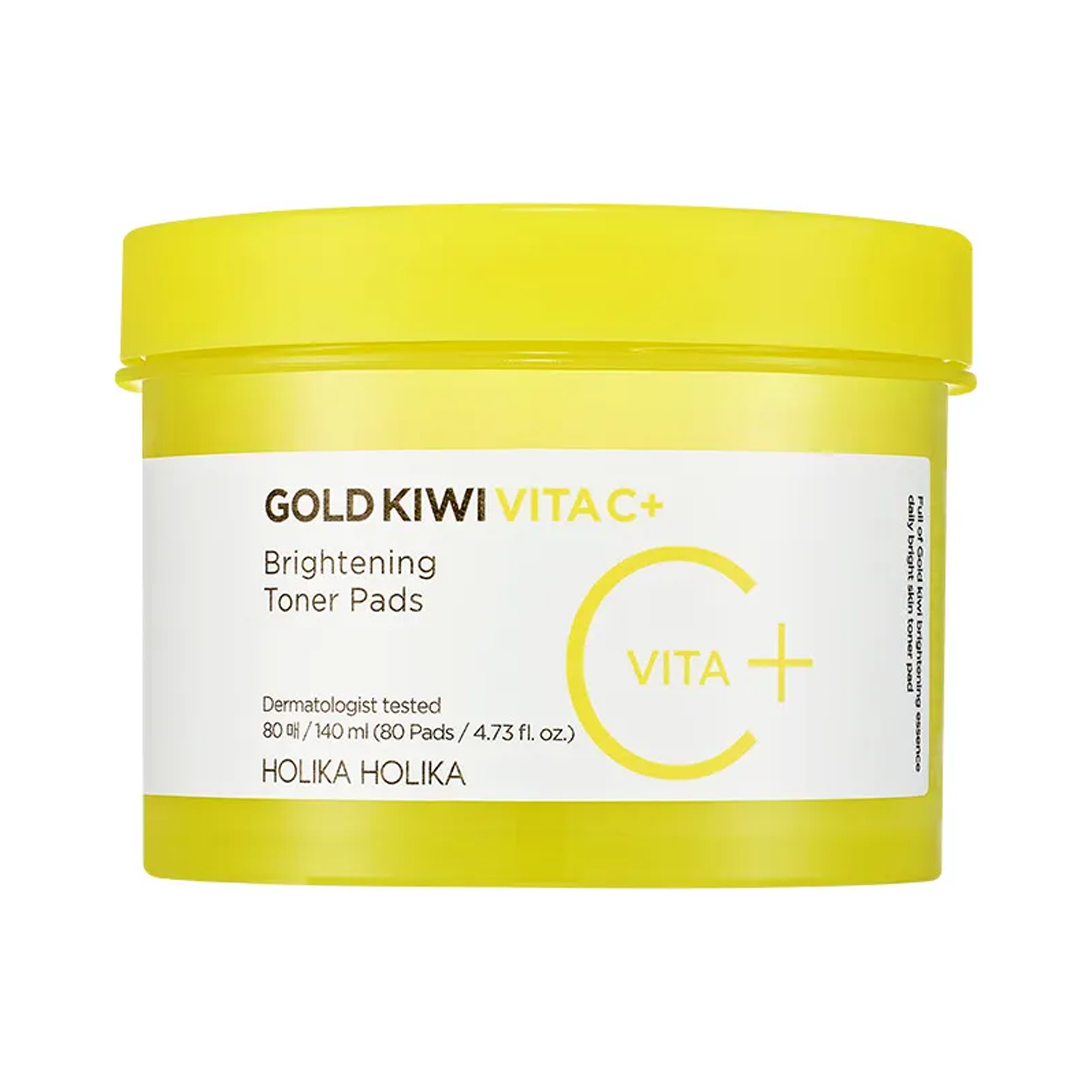 Holika Holika Gold Kiwi Vita C+ Brightening Toner Pads 80ct 4.73 fl. oz.(140ml)