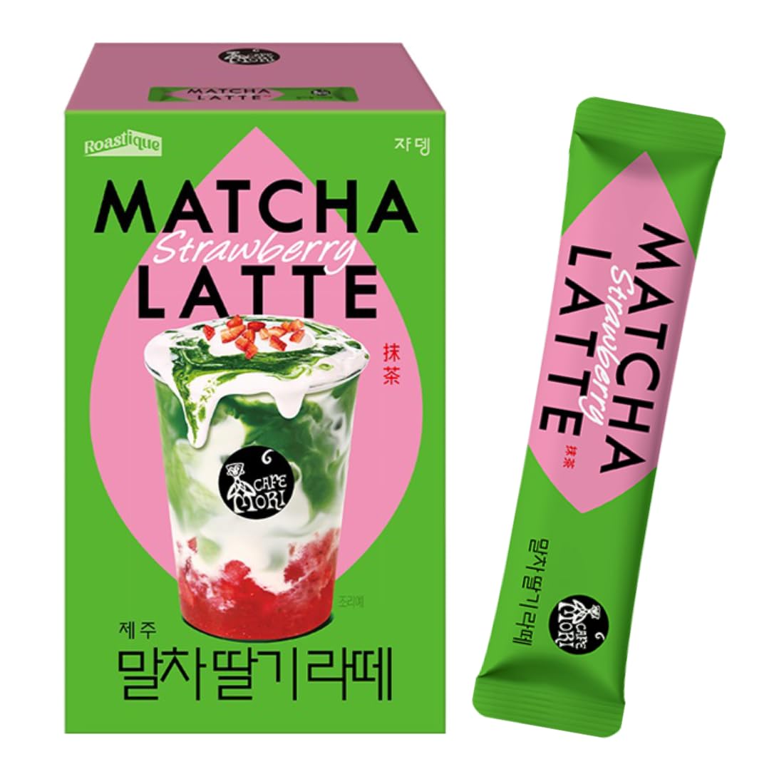 JARDIN Roastique Cafe Mori Strawberry Matcha Latte 0.77 oz.(21.8g) x 10sticks