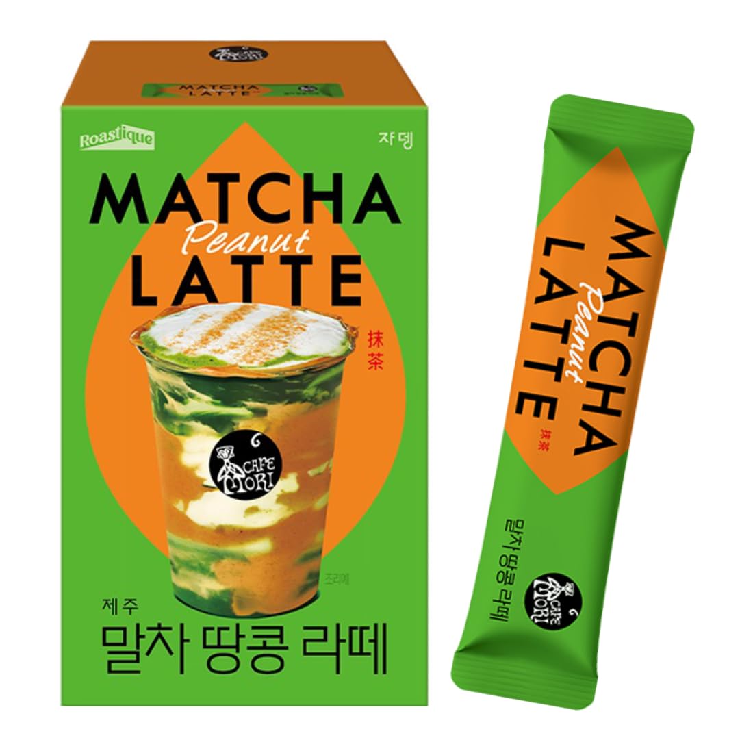 JARDIN Roastique Cafe Mori Peanut Matcha Latte 0.74 oz.(21g) x 10sticks