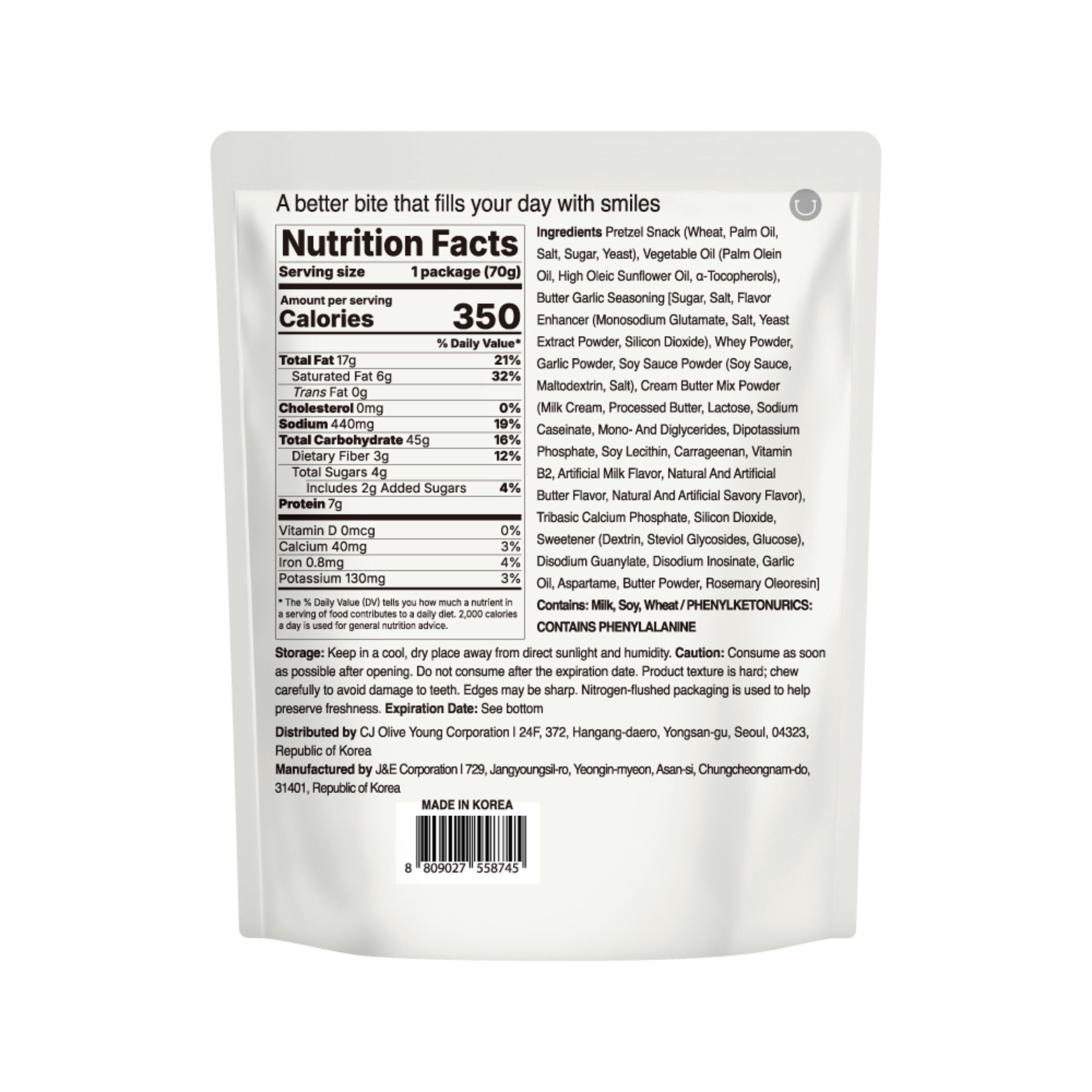 DELIGHT PROJECT Pretzel Butter Garlic 2.47 oz.(70g) - Image 2 of 2