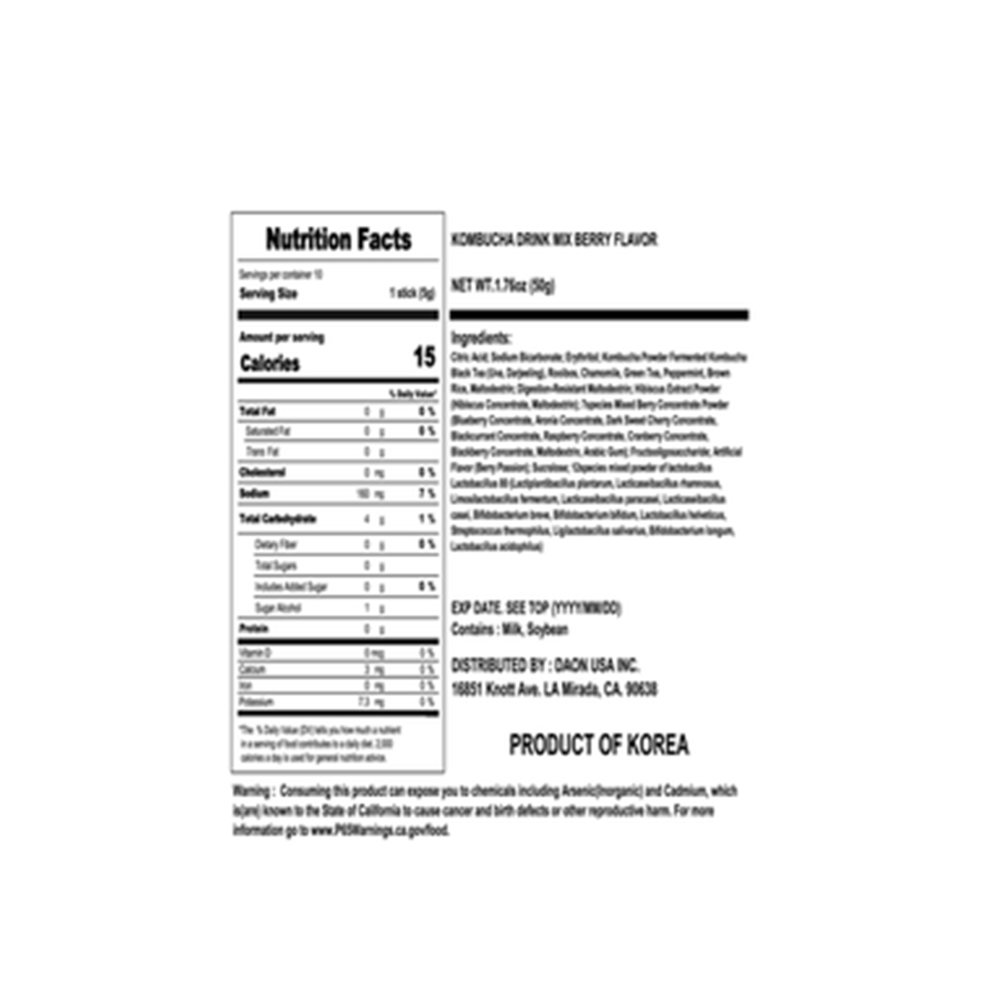 Teazen Kombucha Berry 0.18 oz.(5g) x 10ea - Image 2 of 2