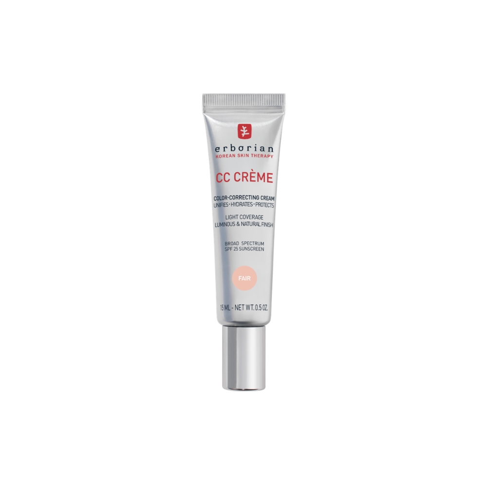[2colors] Erborian Cc Crème Color-correcting Cream Broad Spectrum SPF 25 Sunscreen With Centella Asiatica 0.5 oz.(15ml)