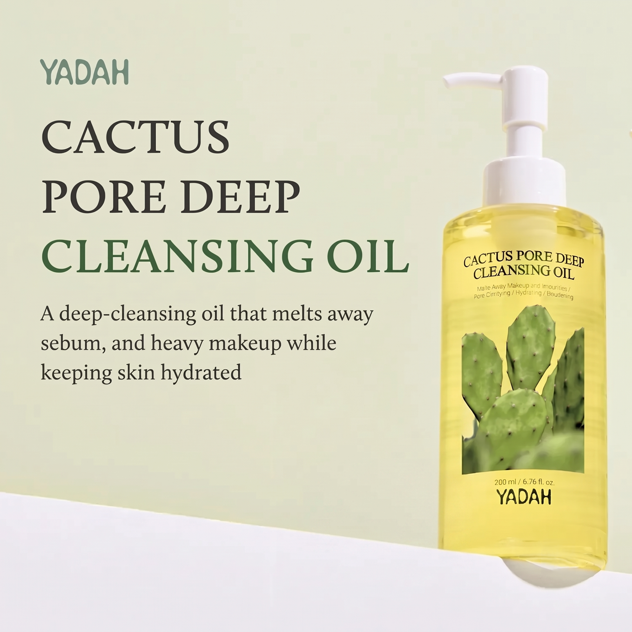 YADAH Cactus Pore Deep Cleansing Oil 6.76 fl. oz.(200ml) - Image 2 of 6
