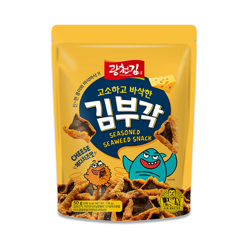 Kwangcheonkim Crispy Seaweed Chips Cheddar Cheese 1.76 oz.(50g)