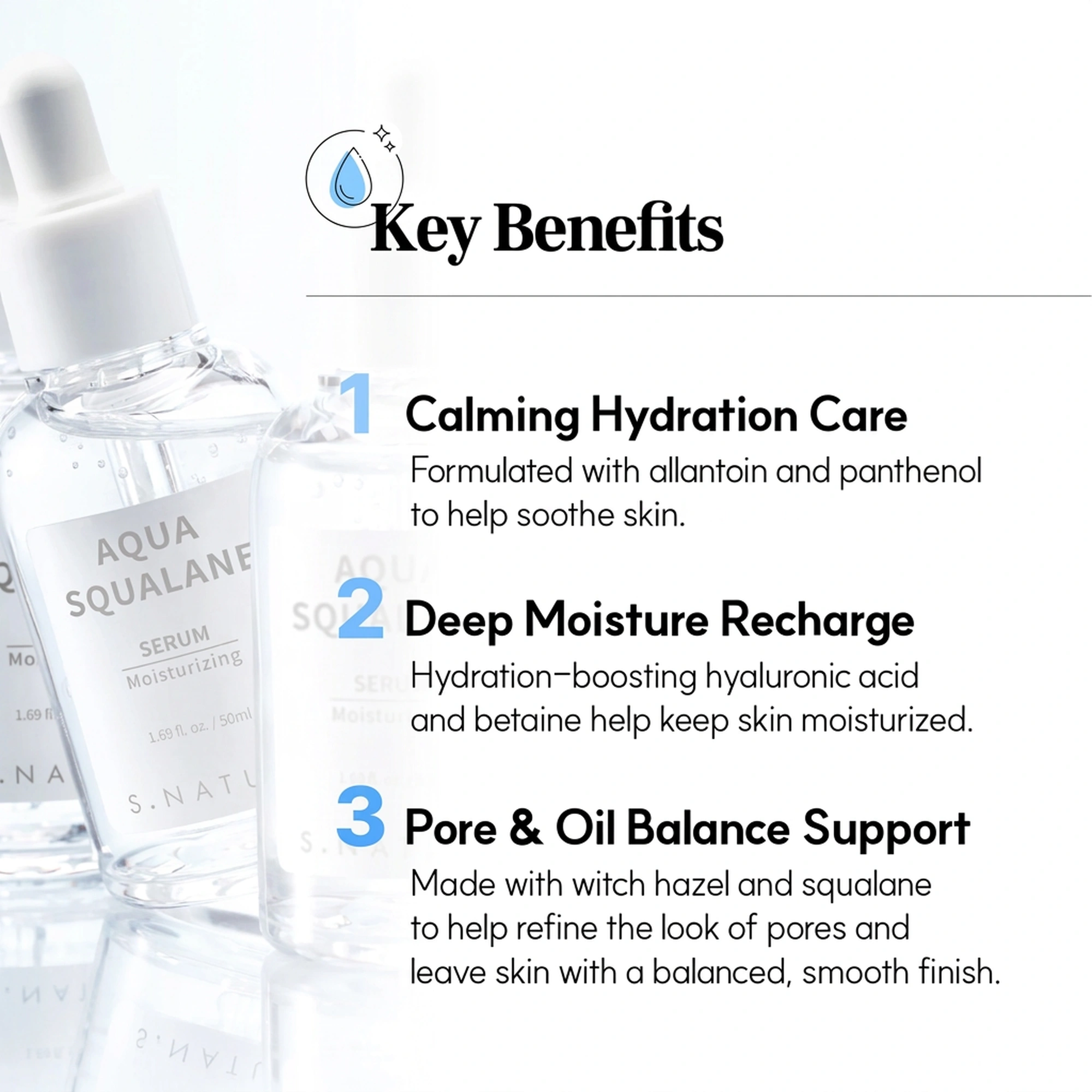 [2options] S.NATURE Aqua Squalane Serum 1.69 fl. oz.(50ml) - Image 4 of 5