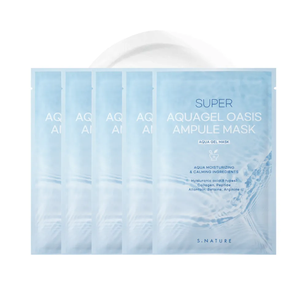 S.NATURE Super Aquagel Oasis Ampule Mask 5 sheets 5.07 fl. oz.(150ml)