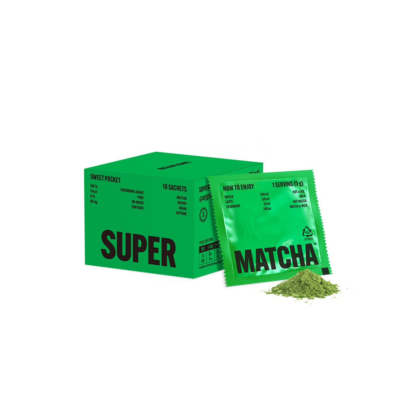 SUPER MATCHA Sweet Pocket 0.18 oz.(5g) x 10ea