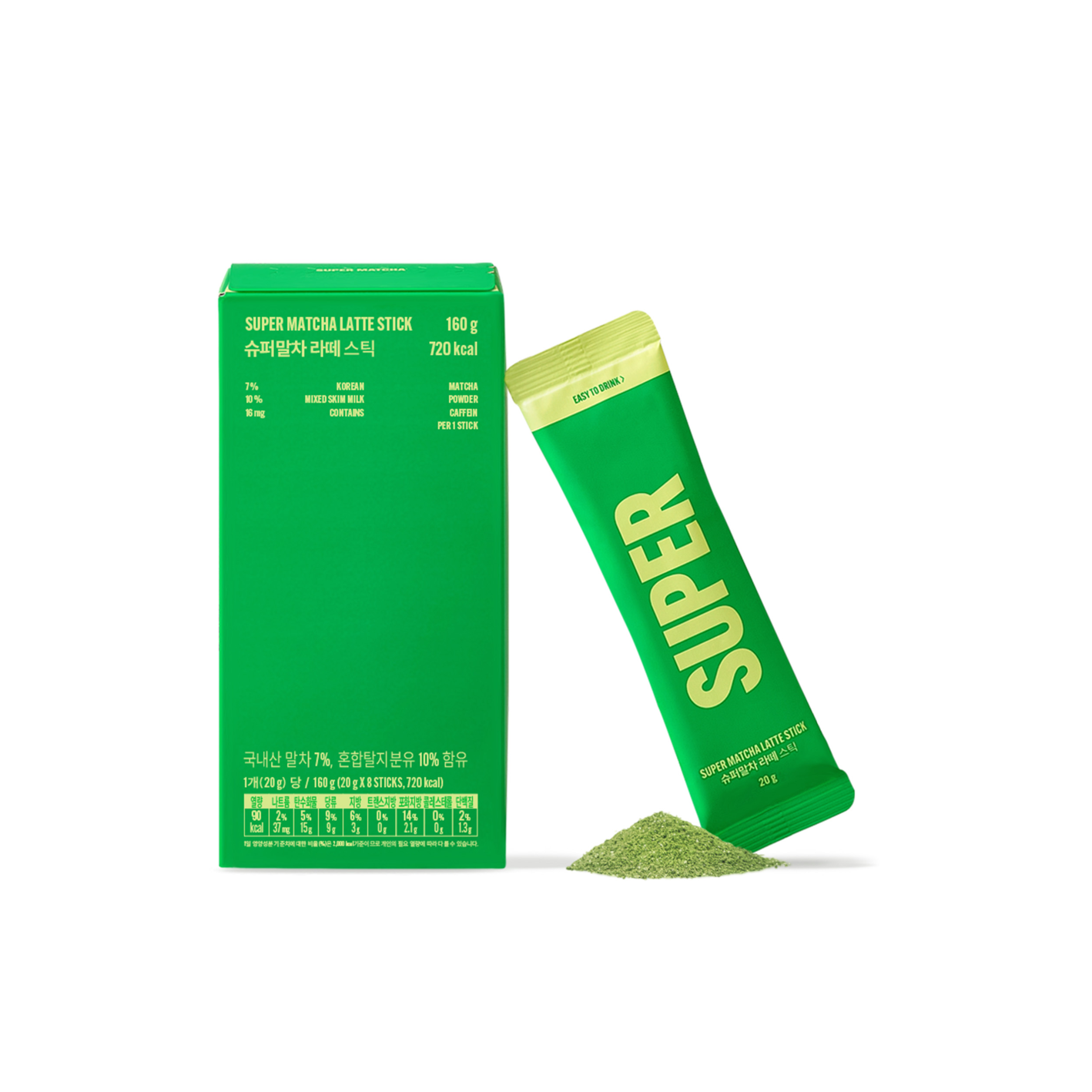 SUPER MATCHA Latte Stick 0.56 oz.(20g) x 8ea