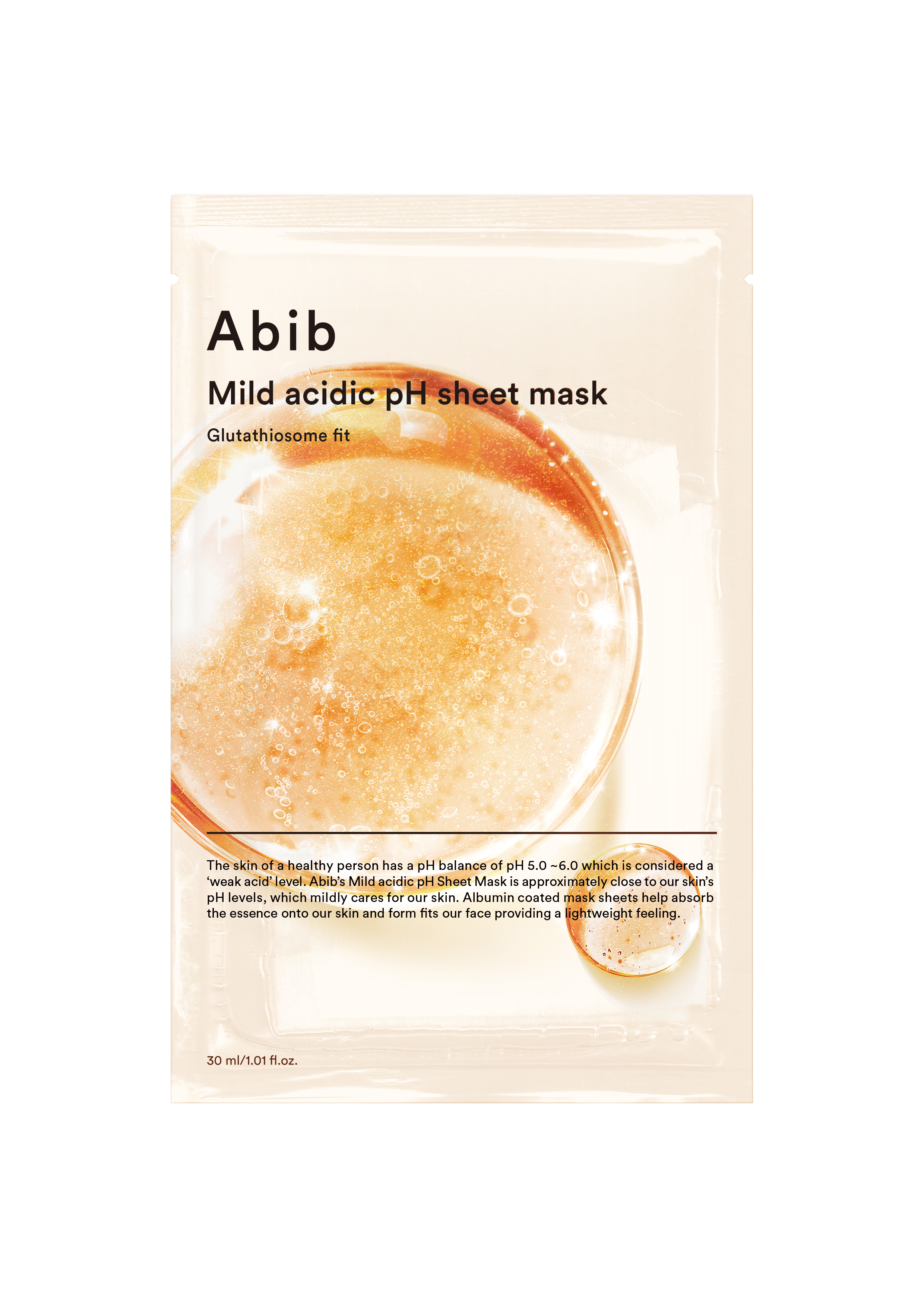 Abib Mild Acidic Ph Sheet Mask Glutathiosome Fit 1.01 fl. oz.(30ml)