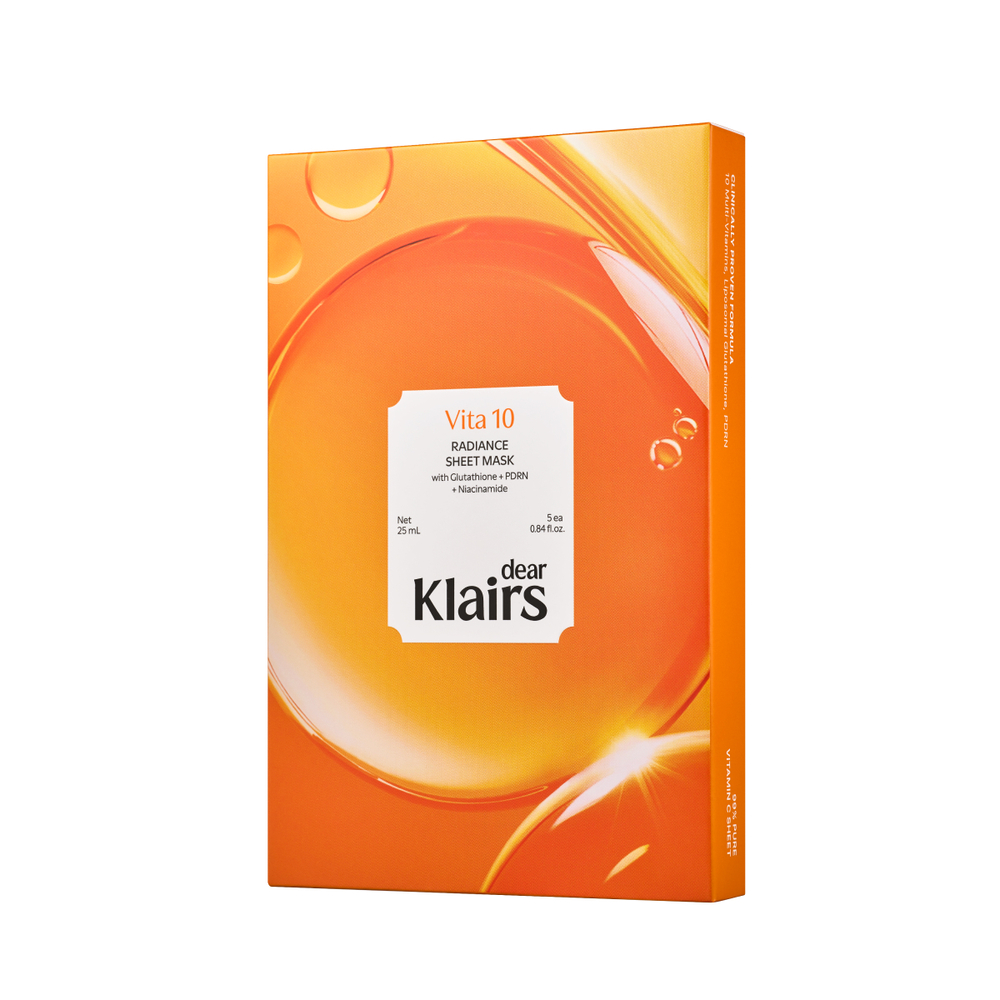 Dear, Klairs Vita 10 Radiance Sheet Mask 0.84 fl. oz.(25ml) x 5ea