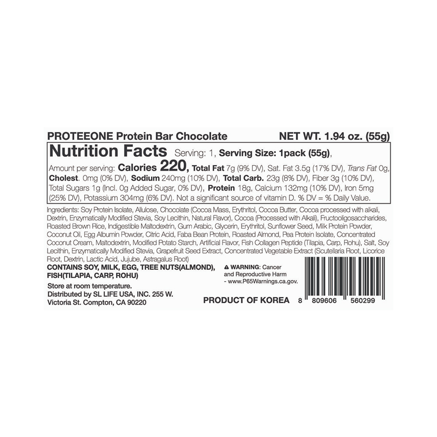 [2flavors] PROTEEONE Protein Bar 1.94 oz.(55g) - Image 5 of 5