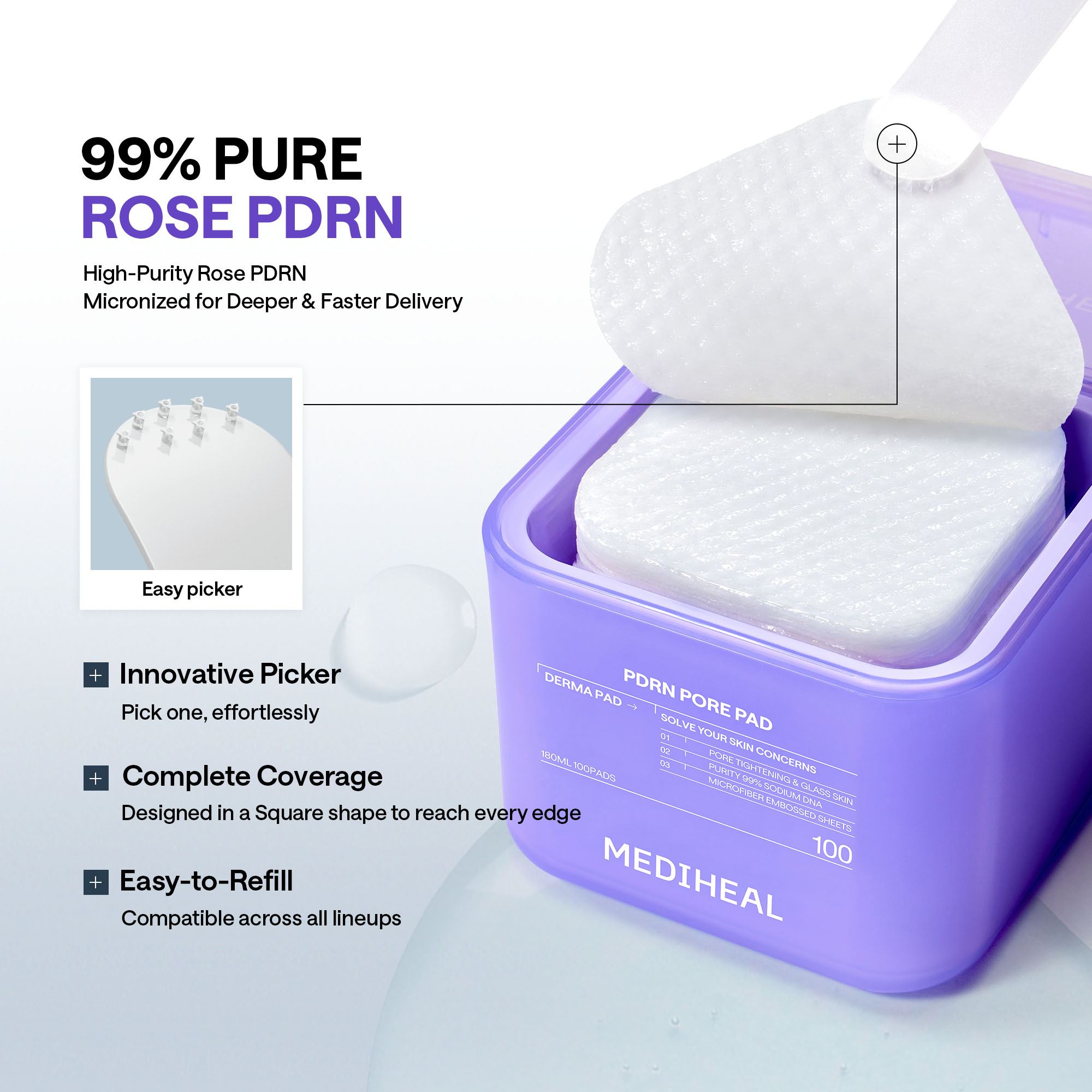 [9types] MEDIHEAL Toner Pad 100 + 100 Pads Double Set - Image 16 of 16