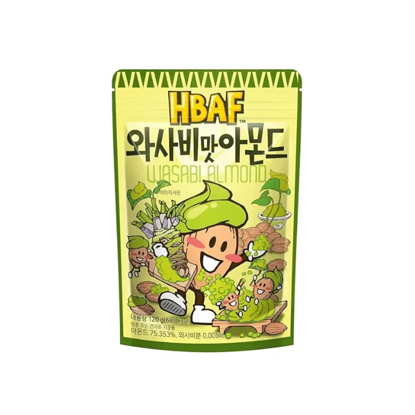 HBAF Wasabi Flavor Almond 4.23 oz.(120g)