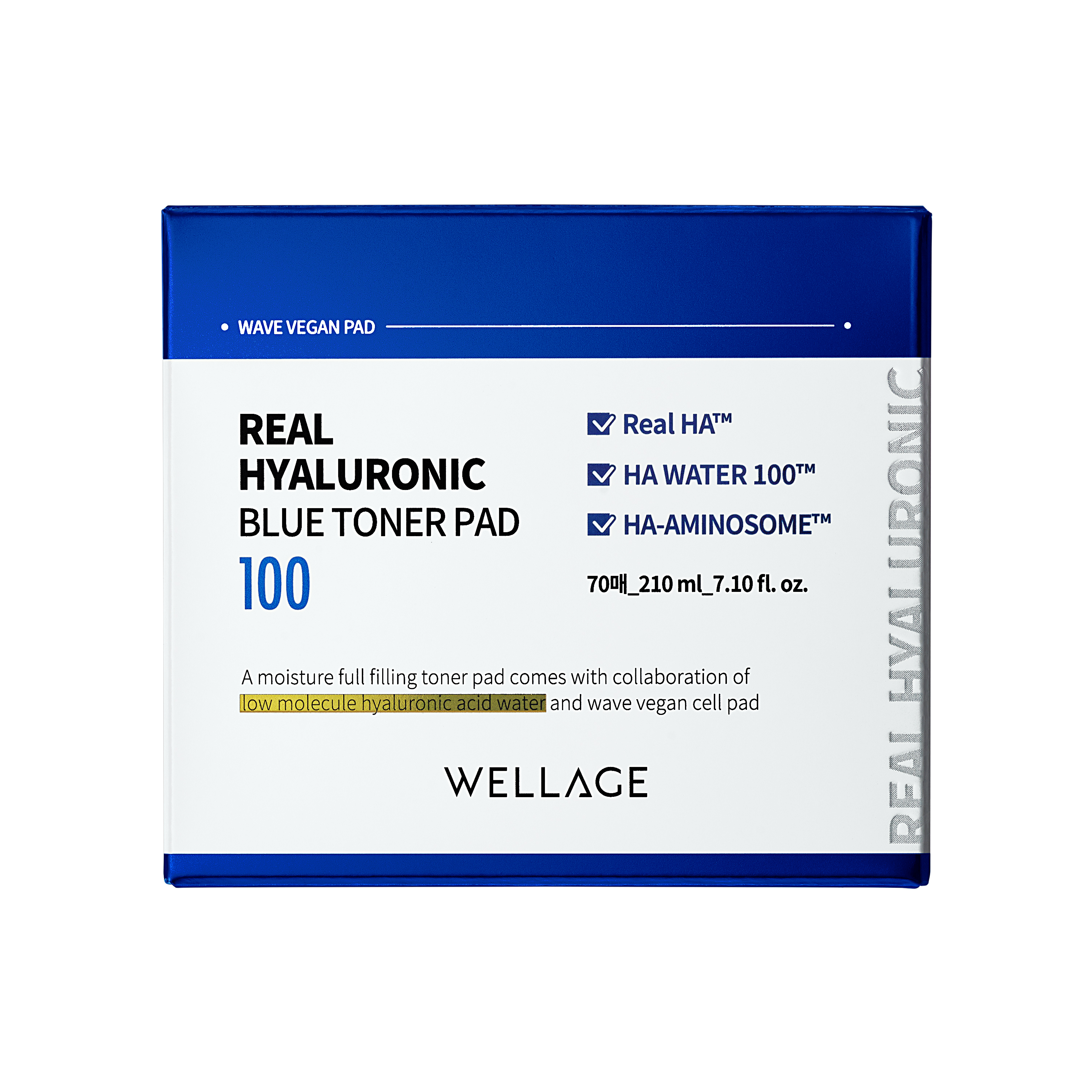 Wellage Real Hyaluronic Blue Toner Pad 70ea 7.10 fl. oz.(210ml) - Image 2 of 3