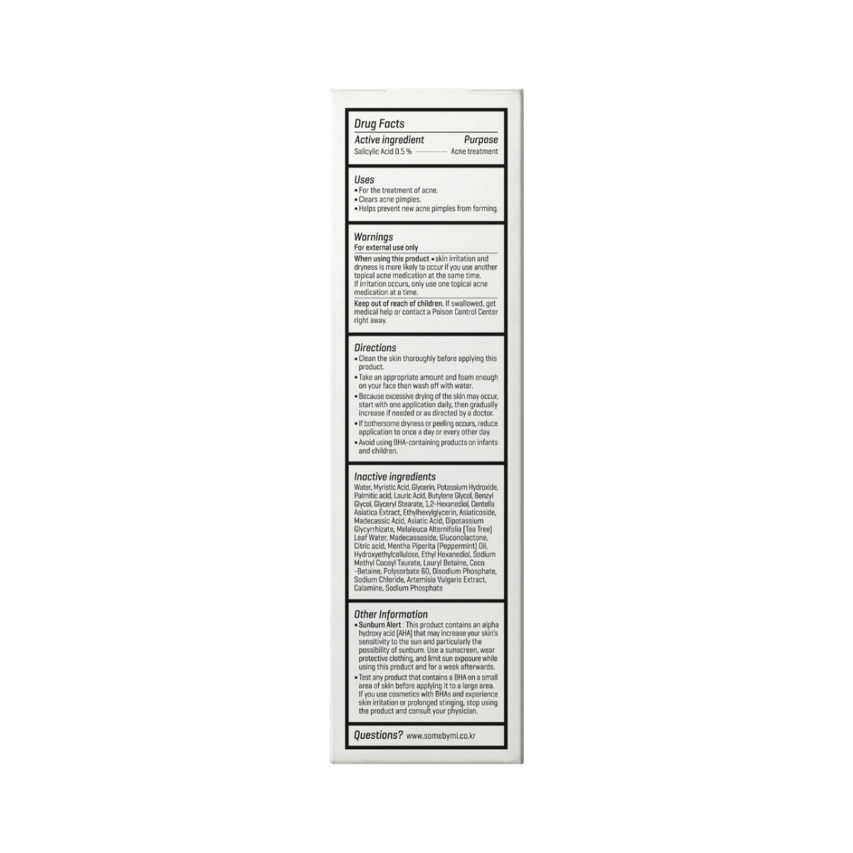 SOMEBYMI AHA-BHA-PHA 30 days miracle acne clear foam 3.38 fl. oz.(100ml) - Image 2 of 5