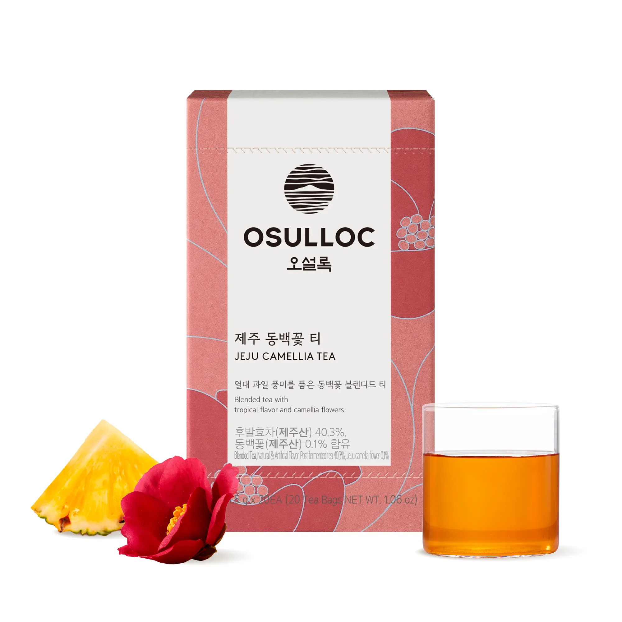 OSULLOC Jeju Camellia Tea 0.07 oz.(2g) x 20ea