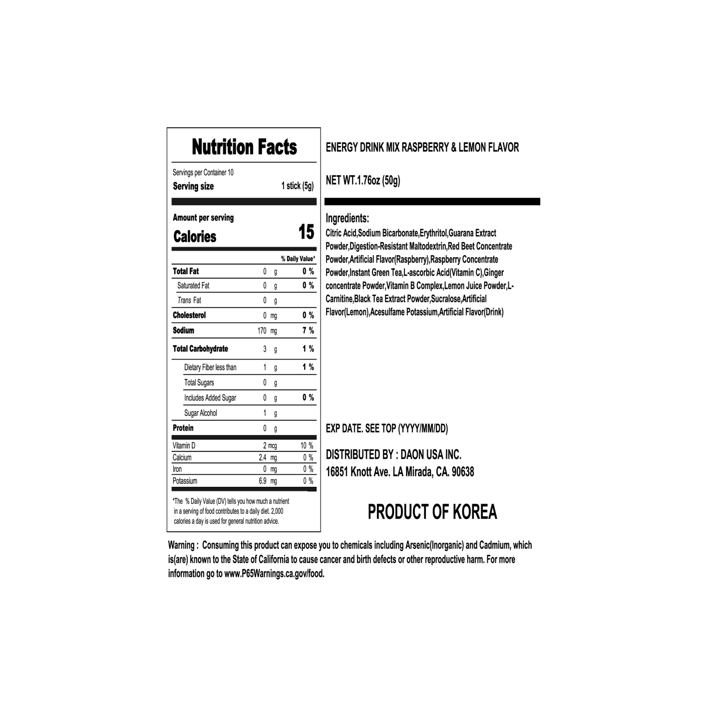 Teazen Energy Tea Boost 0.18 oz.(5g) x 10ea - Image 2 of 2
