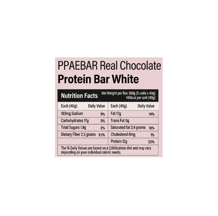 [4flavors] PPAEBAR Real Chocolate Protein Bar 1.4 oz.(40g) - Image 7 of 8