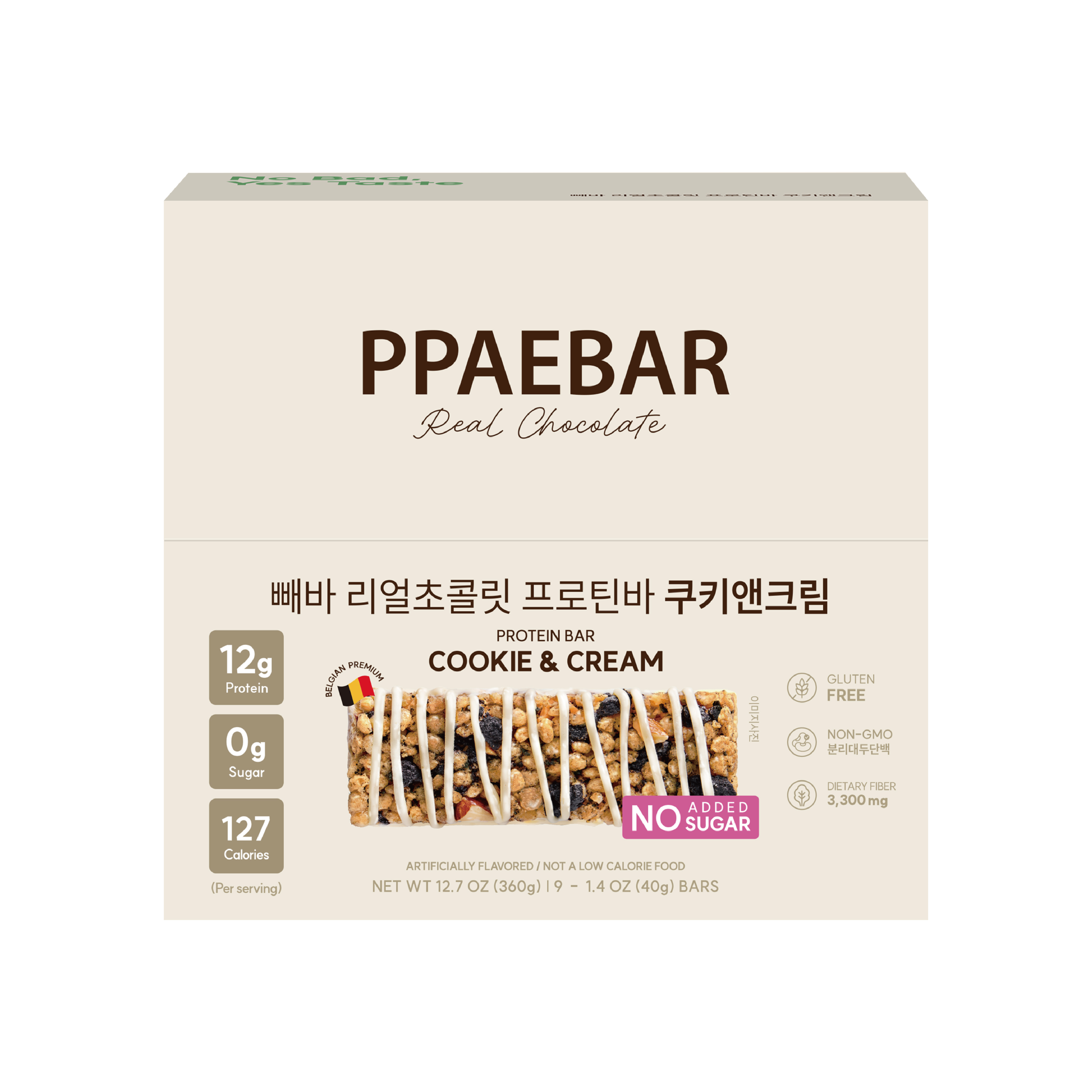 [4flavors] PPAEBAR Real Chocolate Protein Bar 1.4 oz.(40g) x 9ea - Image 2 of 8