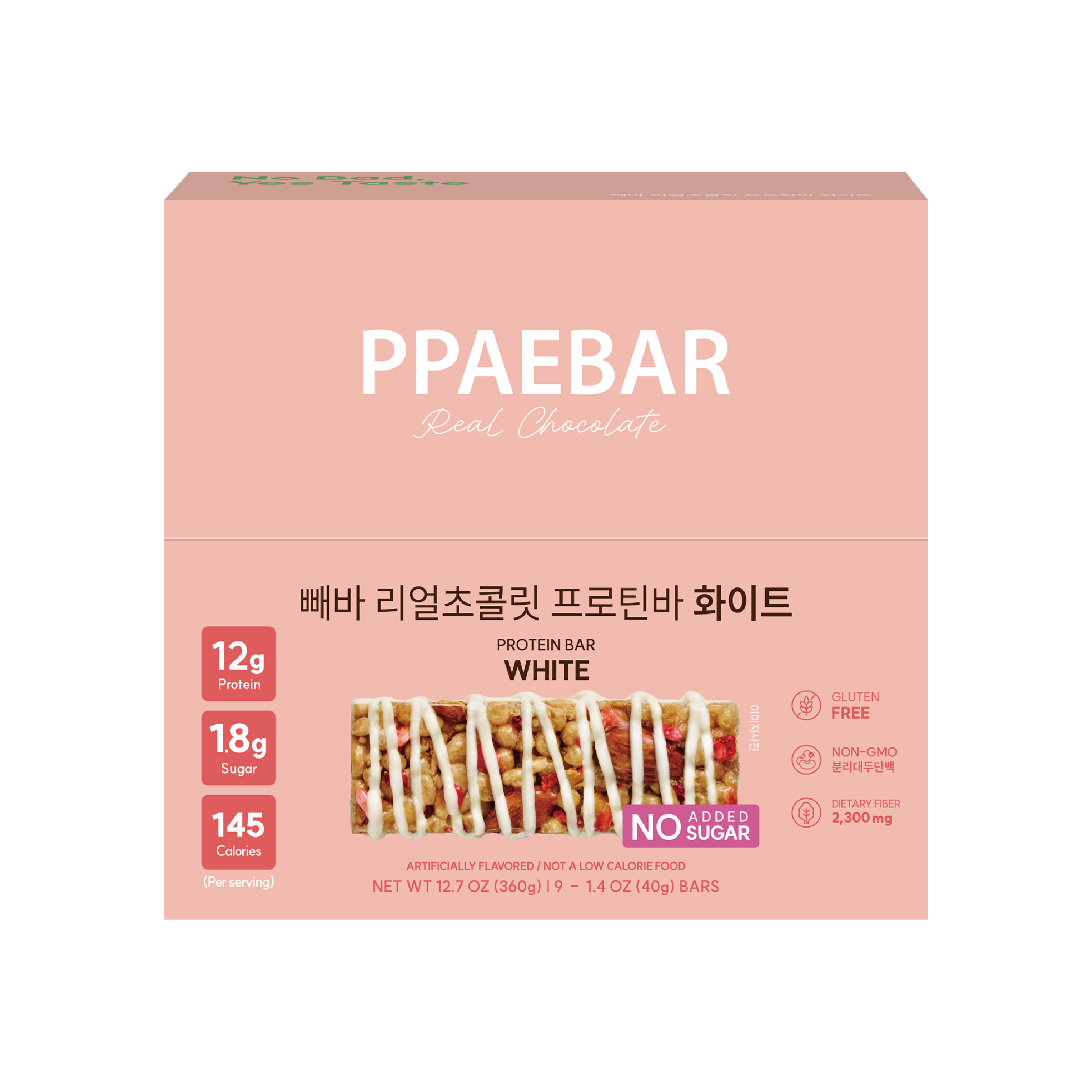 [4flavors] PPAEBAR Real Chocolate Protein Bar 1.4 oz.(40g) x 9ea - Image 3 of 8