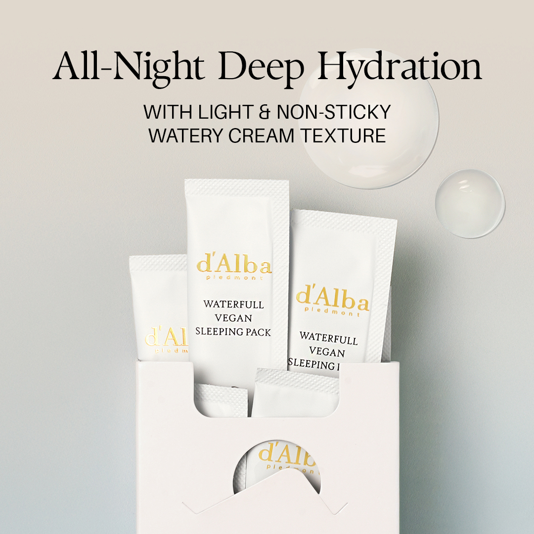 d'Alba Waterfull Vegan Sleeping Pack 12 Count 0.14 fl. oz.(4ml) x12 - Image 3 of 6