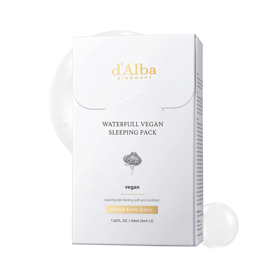 allure white glutathione review d'Alba Waterfull Vegan Sleeping Pack 1.62 fl. oz.(48ml) (0.14 fl. oz.(4ml) x 12ea) gel face wash