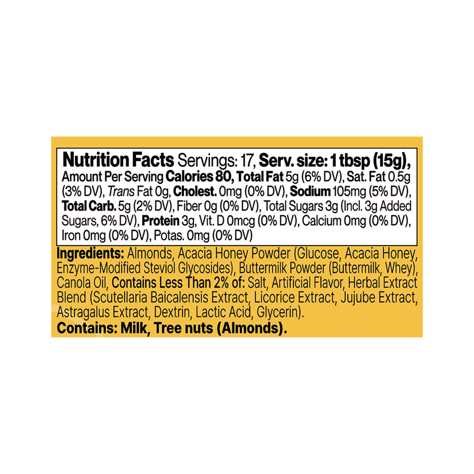 SECONDAIRE Honey Butter Almond Spread 9.17 oz.(260g) - Image 2 of 2