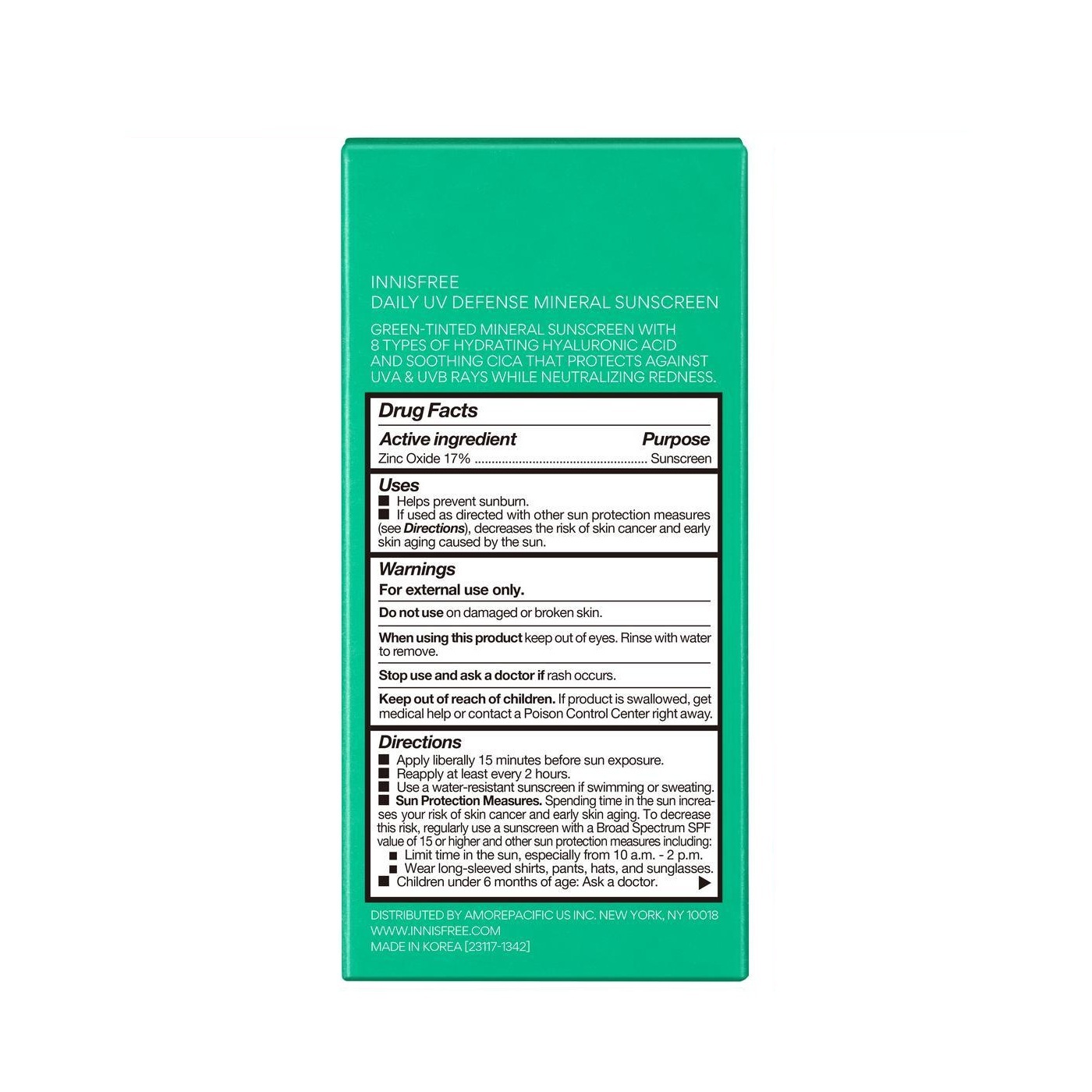 innisfree Daily UV Defense Mineral Sunscreen SPF45 1.69 fl.oz.(50ml) - Image 2 of 2