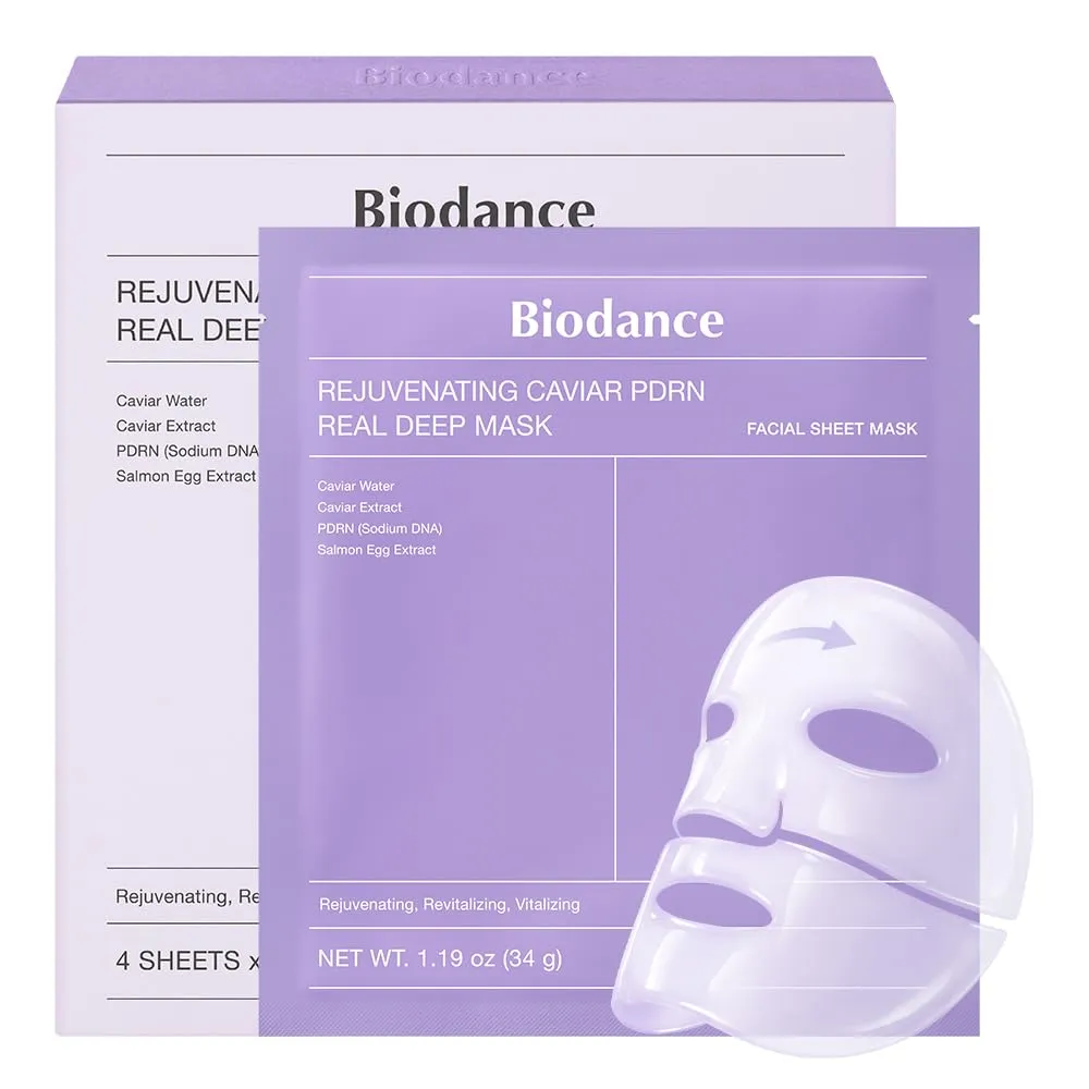 Biodance Rejuvenating Caviar PDRN Real Deep Mask 1.19 oz.(34g) x 4ea