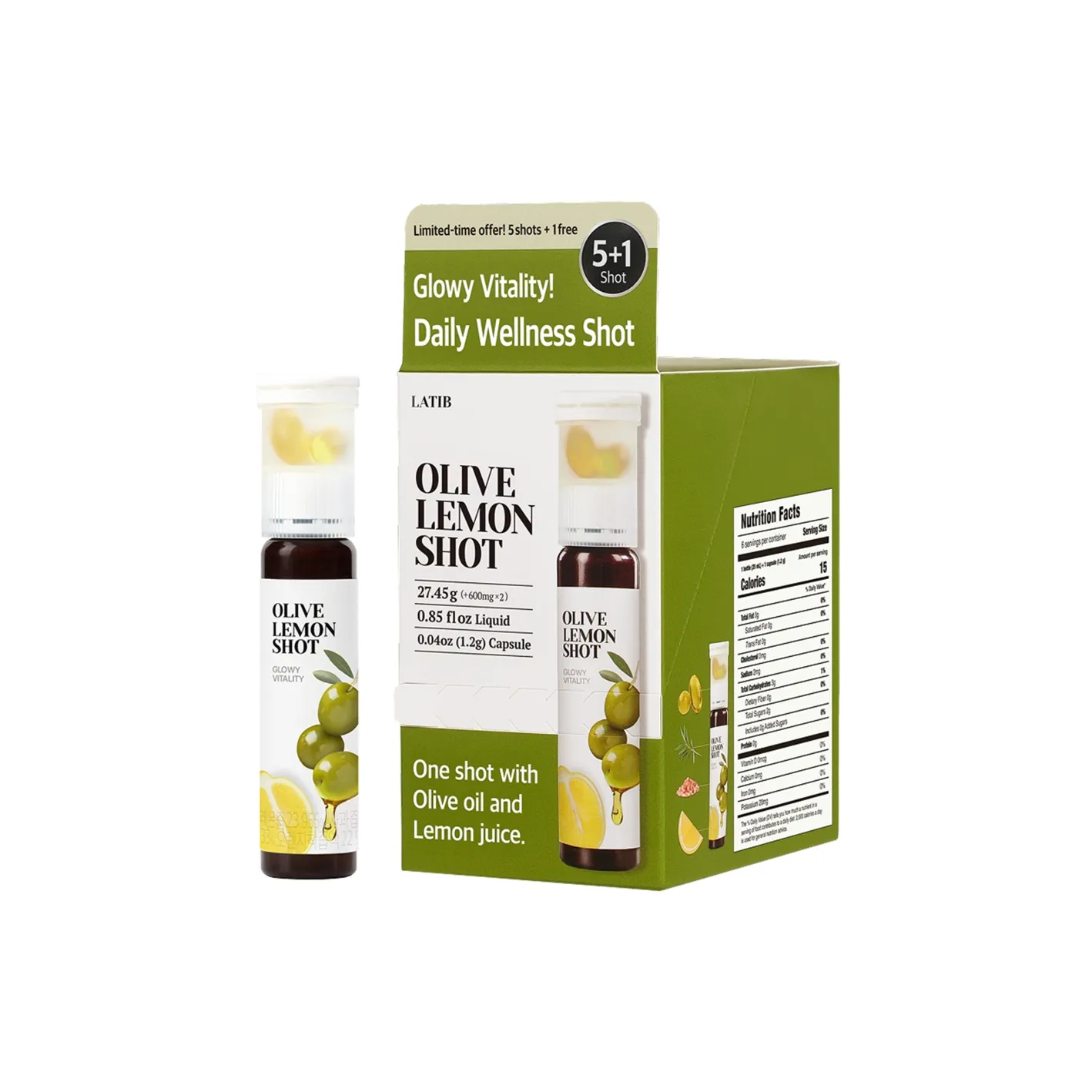 LATIB Olive Lemon Shot 0.84 oz.(25ml) x 6ea
