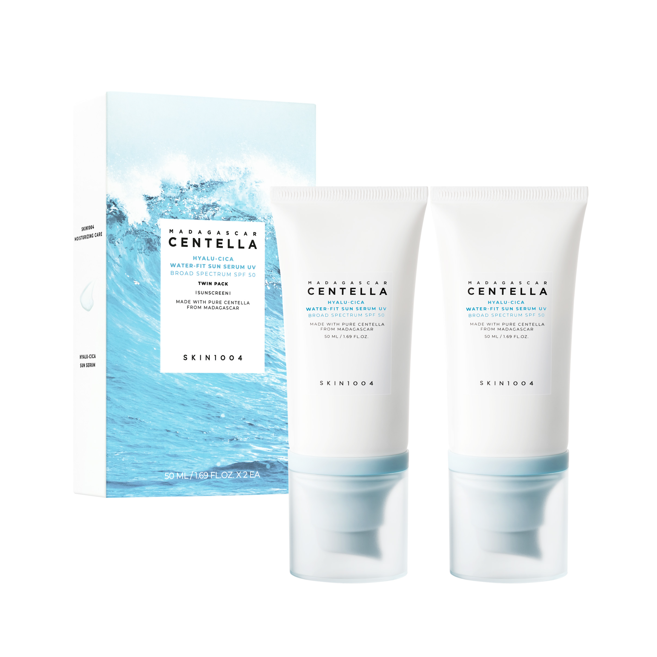 SKIN1004 Madagascar Centella Hyalu-Cica Water-Fit Sun Serum UV Twin Pack 1.69 fl. oz.(50ml) X 2ea - Image 2 of 4