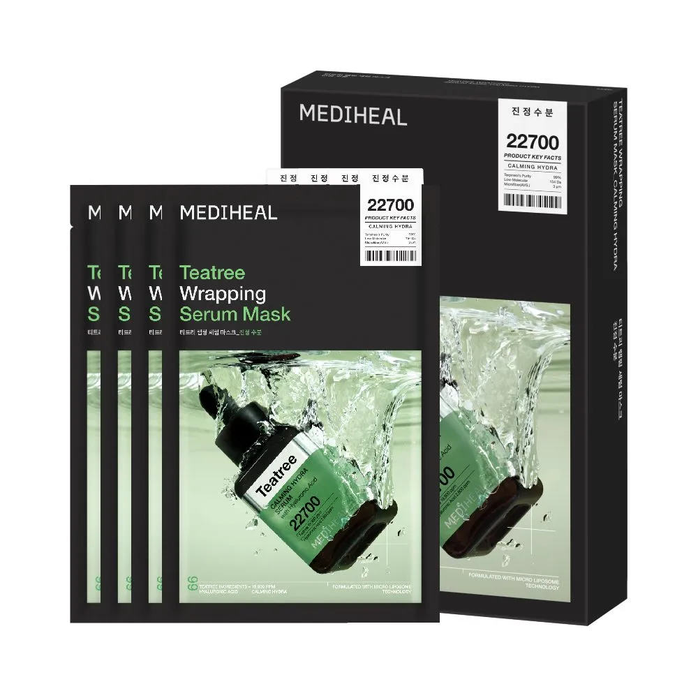 6types] MEDIHEAL Wrapping Serum Mask 0.84 fl. oz.(25ml) X 4ct