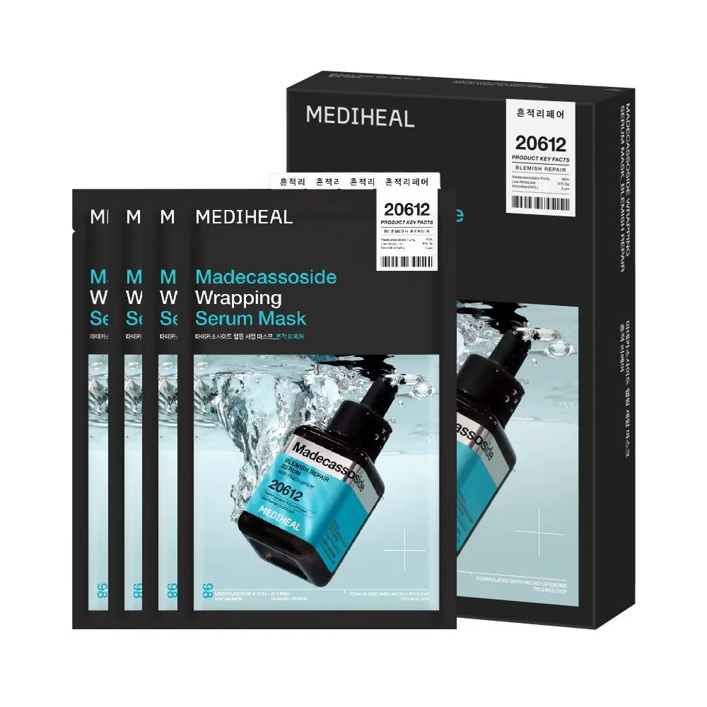 6types] MEDIHEAL Wrapping Serum Mask 0.84 fl. oz.(25ml) X 4ct