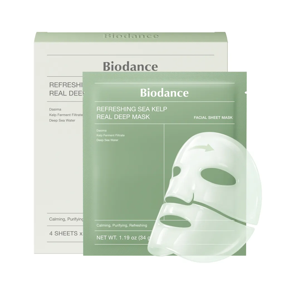 Biodance Refreshing Sea Kelp Real Deep Mask 1.19 oz.(34g) x 4ea